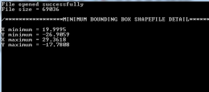 Get minimum Bounding box of shapefile c++ program