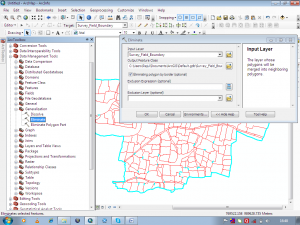 remove gaps from a polygon layer file in ArcGIS: Applying Eliminate tool on the polygon file to remove gaps.