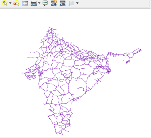 India Rail - Merge more than two Shapefile in QGIS