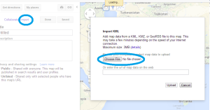 Upload KML file on Google map