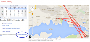 Find out your history location from Google Map