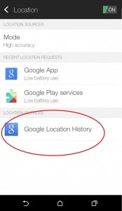 Find out your history location from Google Map