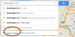 Find or Search Nearby Restaurants, shops, malls or any places in New Google maps