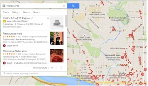 Find or Search Nearby Restaurants, shops, malls or any places in New Google maps