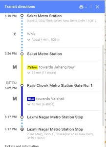 Google Map route planner