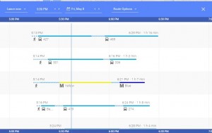 Google Map route planner