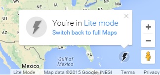 Switch to Google Map Lite Mode