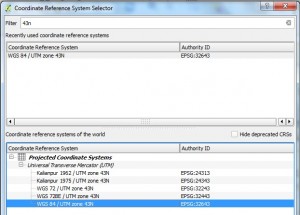 Step 5 -Change projection of a georeference file in other projection