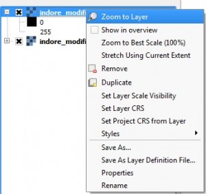 Step 8 -Change projection of a georeference file in other projection