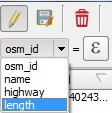 Select and calculate area, length and perimeters of features