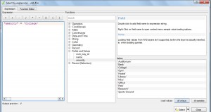 Select and calculate area, length and perimeters of features