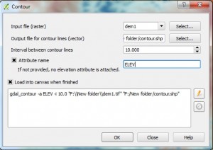 Digital Terrain Data create contour map