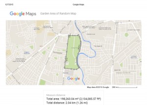 Print measure area in Google map