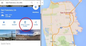 Send Place location from Desktop Google Map to Android or iOS Google Map App