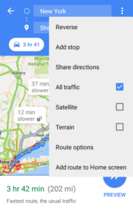 Google Map Routing - Avoid Tolls, ferries, Highways or Motorways