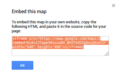 Embed HTML Google Map
