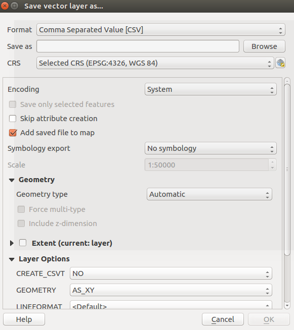 Shapefile to CSV conversion