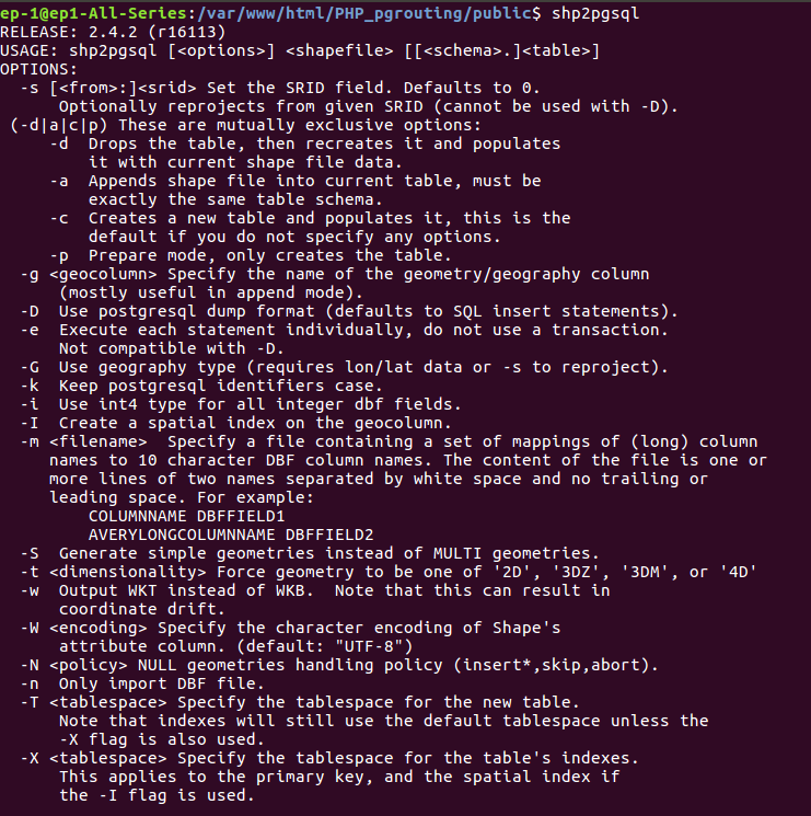 Convert- Shapefile Shp to SQL postgersql file