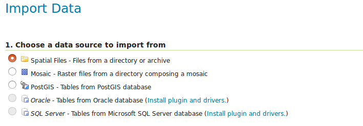 Geoserver Importer Extension API