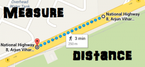 Measure Straight line distance in Google Map