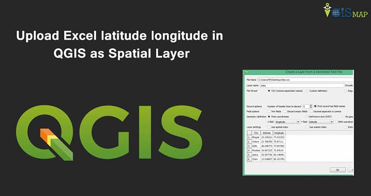 Upload Excel latitude longitude in QGIS as Spatial Layer