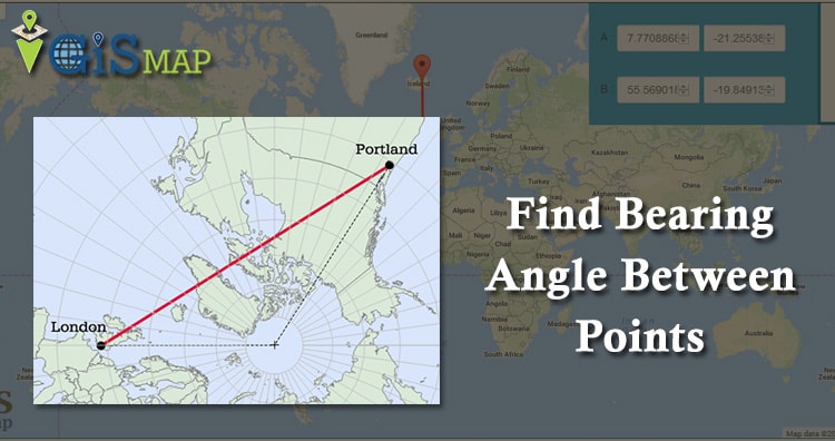 Formula to Find Bearing or Heading angle between two points: Latitude Longitude