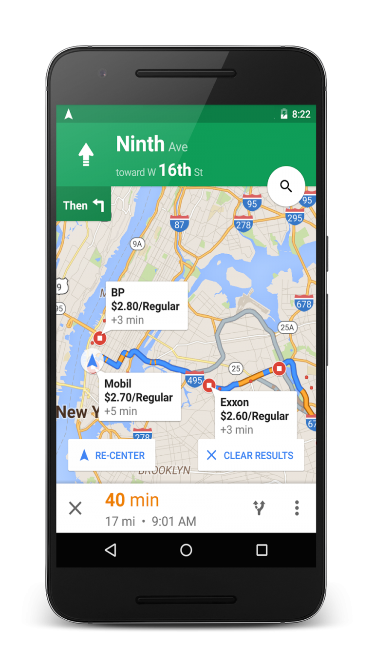 Google Map track Near By Gas Station and Current Prices Android and