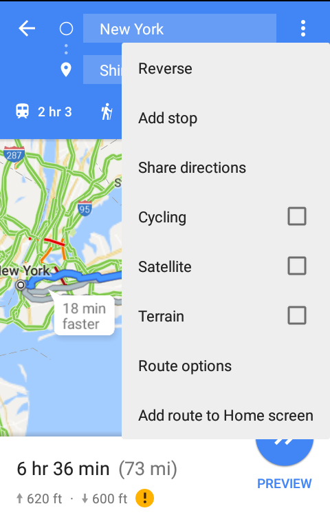 can t see add stop on google maps