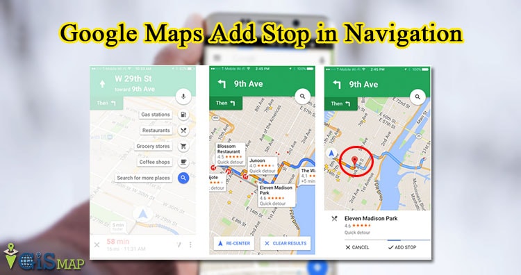 how to add stop on google maps