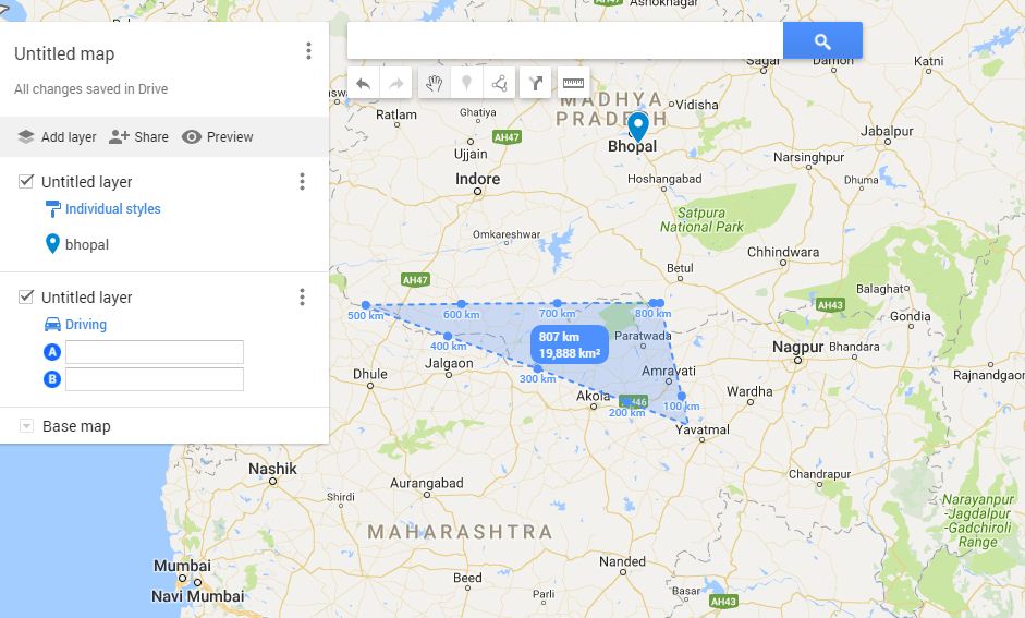 500 Km From My Location Create Customized Maps With Google Maps - My Map Feature -