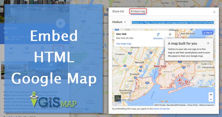 Embed HTML Google Map