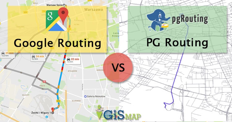 PGrouting PostGIS Postgresql - No need for Google routing