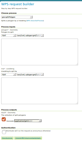 WPS Split polygon on Geoserver