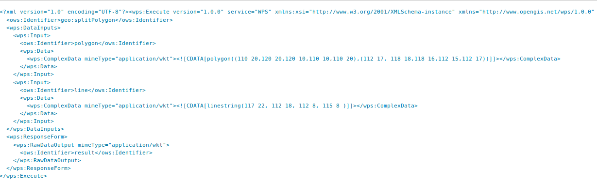 WPS Split polygon on Geoserver