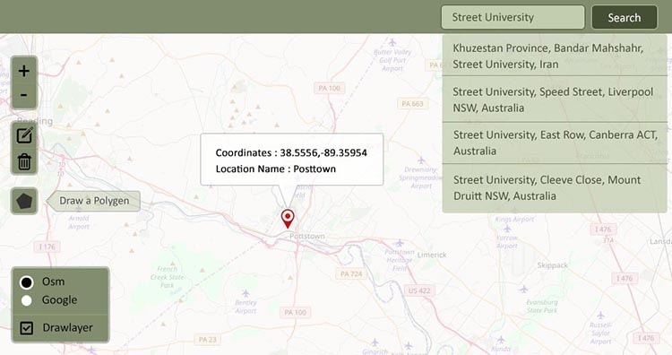 Final Result : Create and Measure Map Polygon Area