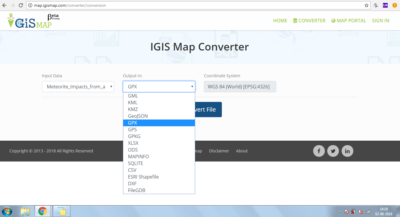 Convert KMZ to GPX GIS MAP INFO