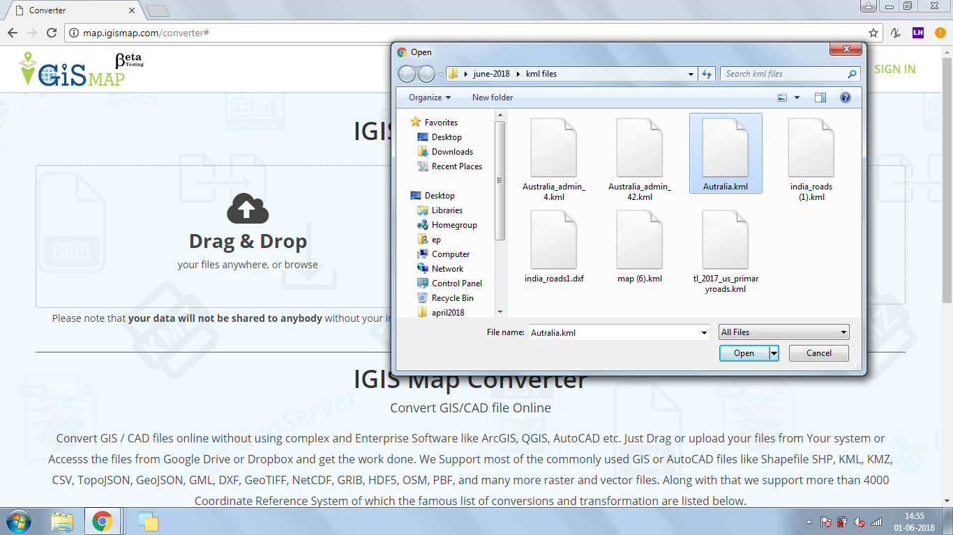 KML to GeoJSON Convert GIS MAP INFO