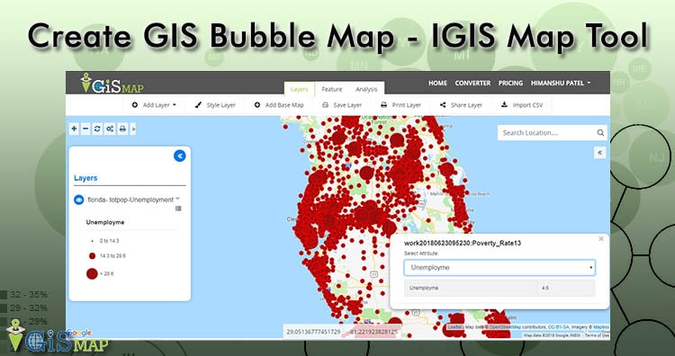 Create GIS Bubble Map – IGIS Map Tool