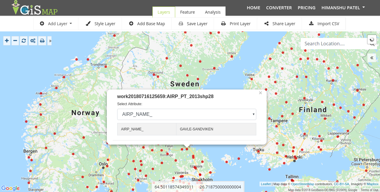 Create GIS Bubble map