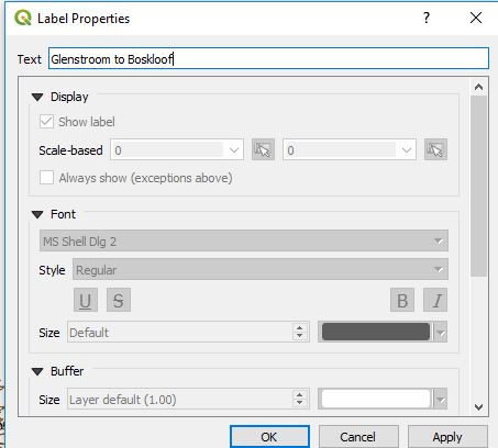 Pin/unpin labels, move labels and diagrams, resize labels of layer using QGIS 3.2.1