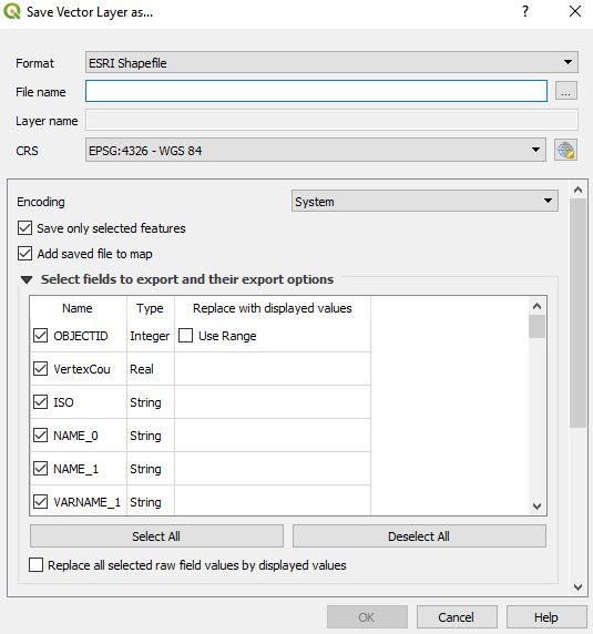 Select, Save/Export feature as a new layer using QGIS 3.2.1