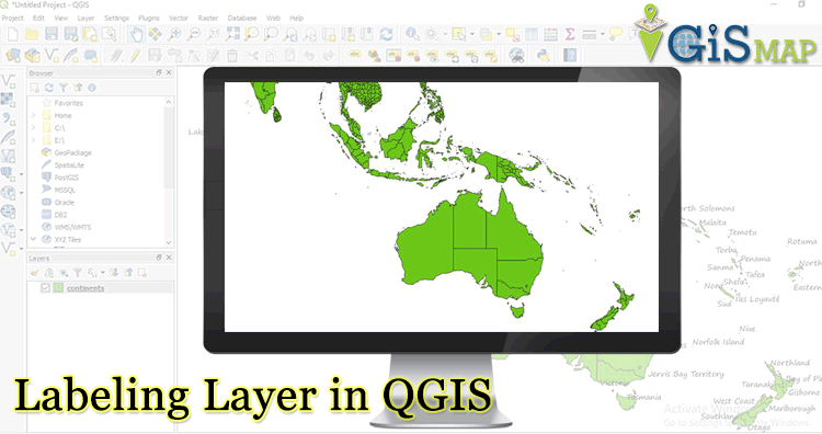 layer labeling in QGIS 3.2.1 - use and change label