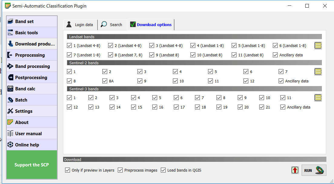 download Landsat 8 images in QGIS 3.2.1