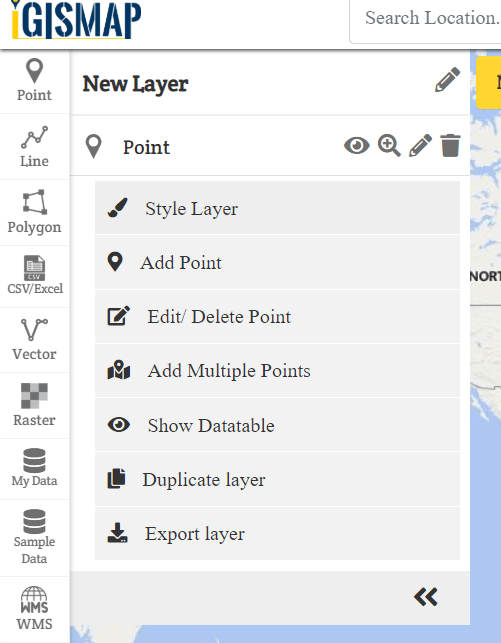 Create Map Layer - Point, Polygon, Multiline