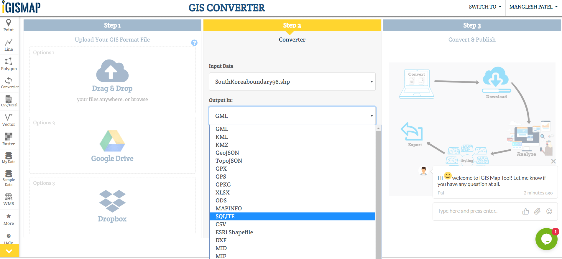dxf to kmz converter