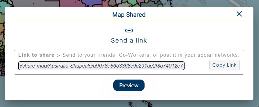 Create -Link- And share on websites and to your groups to view map instantly