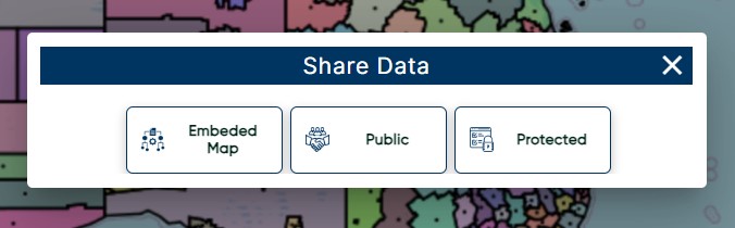 Share-Data- Share Map to your friends or on your website