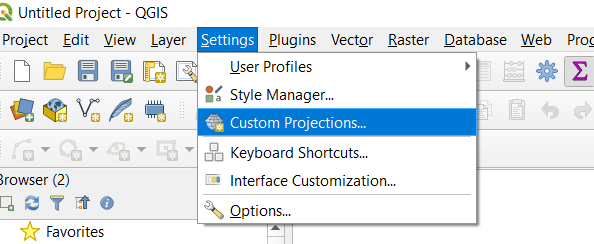 QGIS Tutorial - Vector Analysis - Create New Projection