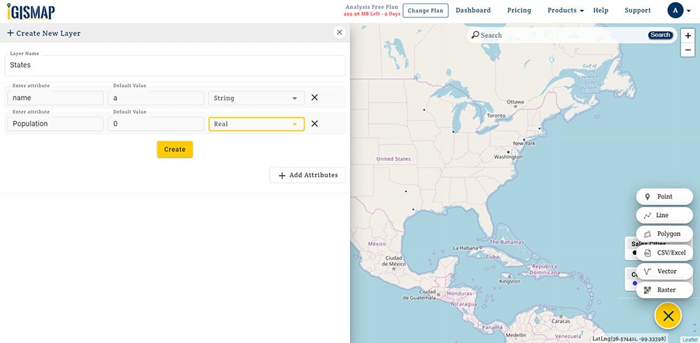 create a polygon map layer shapefile