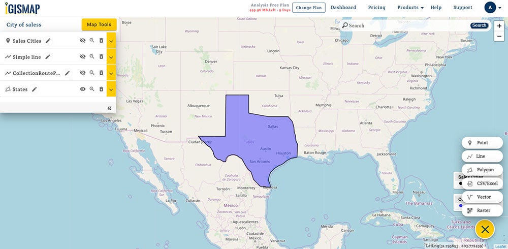 create a polygon layer map